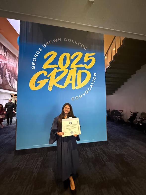 Graduation ceremony photo of Anshika