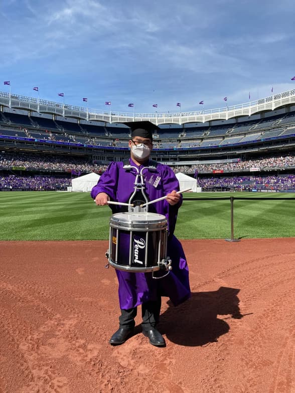 Graduation ceremony photo of Karl 