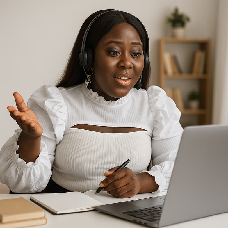 Manuela conducting a lesson 