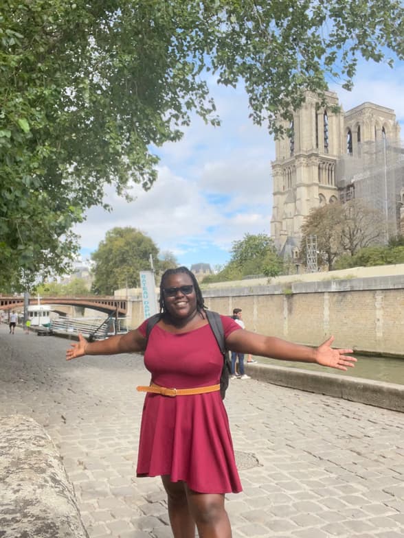 Travel snapshot of Ashley during a trip 