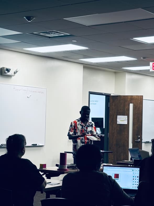 Michael conducting a lesson 