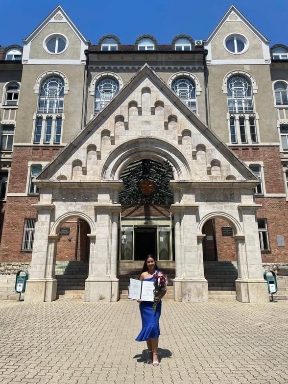 Graduation ceremony photo of Katherine Liseth 