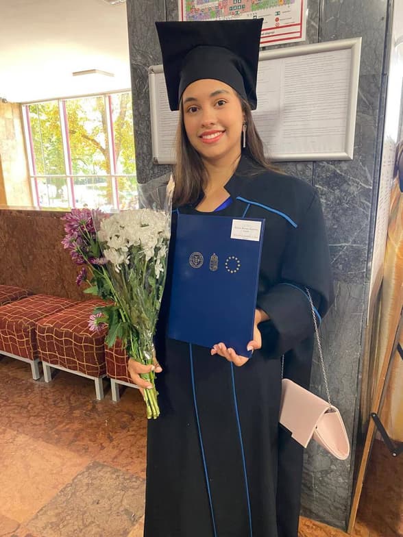 Graduation ceremony photo of Katherine Liseth 