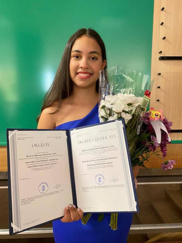 Graduation ceremony photo of Katherine Liseth 