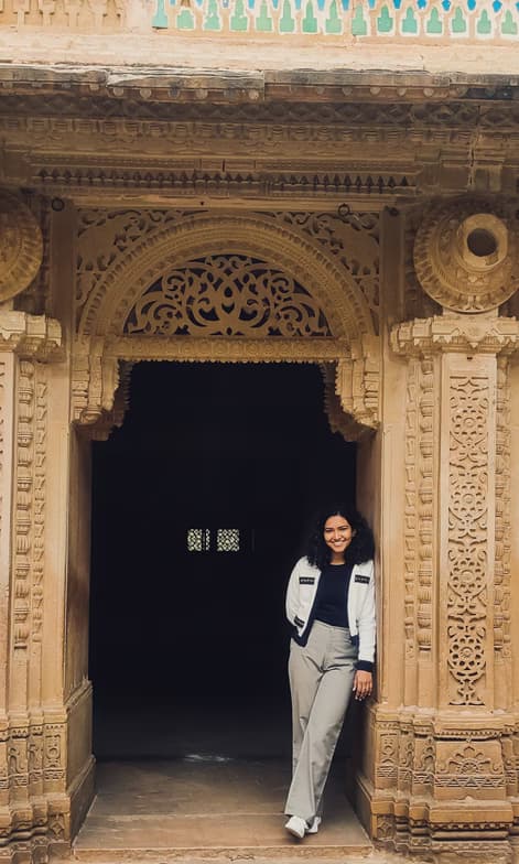 Travel snapshot of Tanishka during a trip 