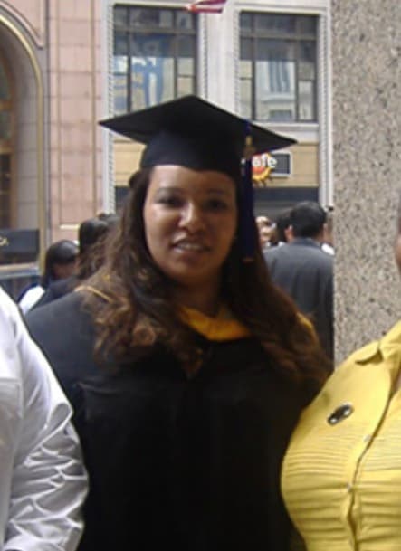 Graduation ceremony photo of Sophia  