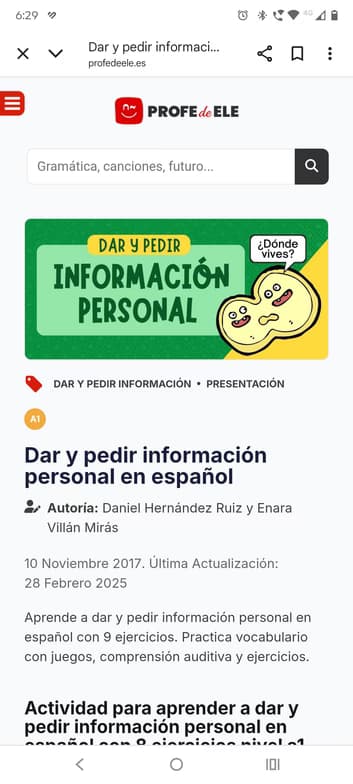 Spanish learning materials by Alexander  