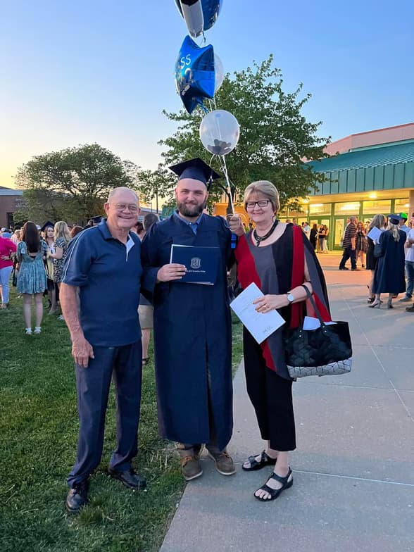 Graduation ceremony photo of Artem