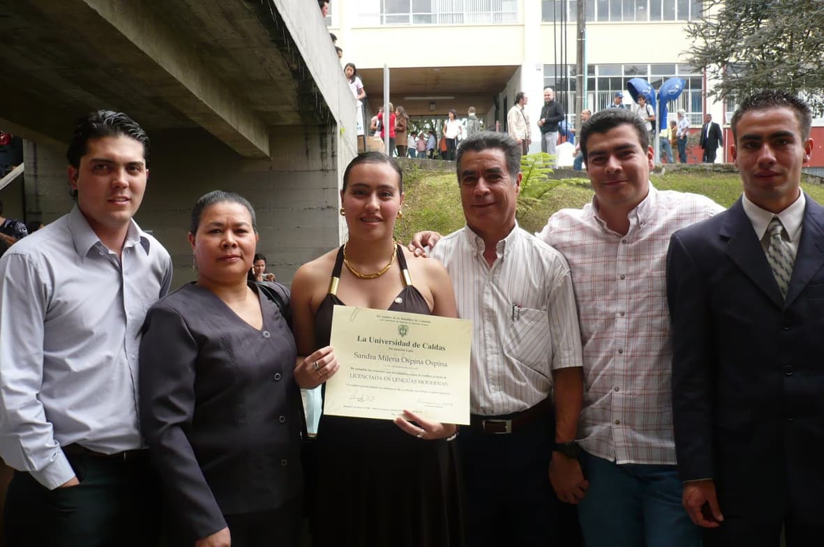 Graduation ceremony photo of Sandra 