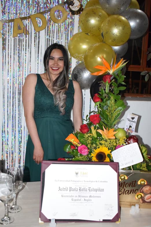 Graduation ceremony photo of Paola 