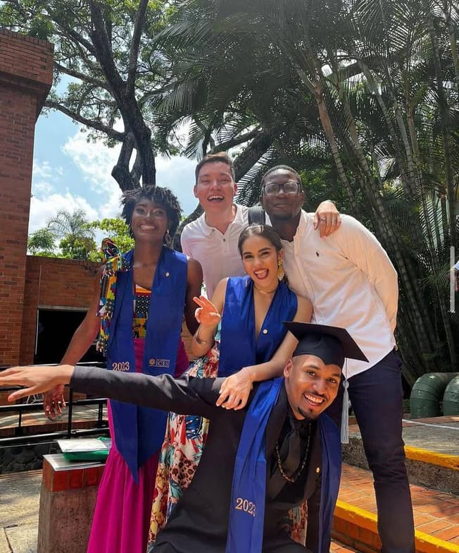 Graduation ceremony photo of Gherald 