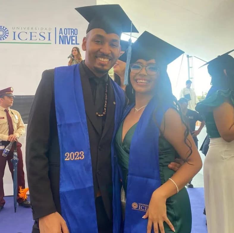 Graduation ceremony photo of Gherald 