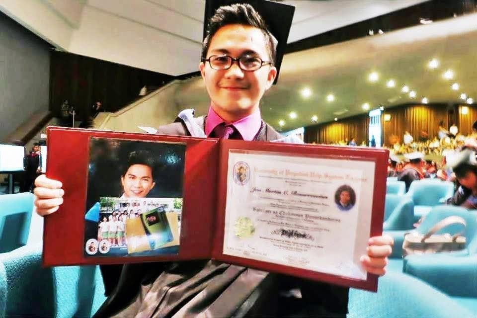 Graduation ceremony photo of Jan Martin 