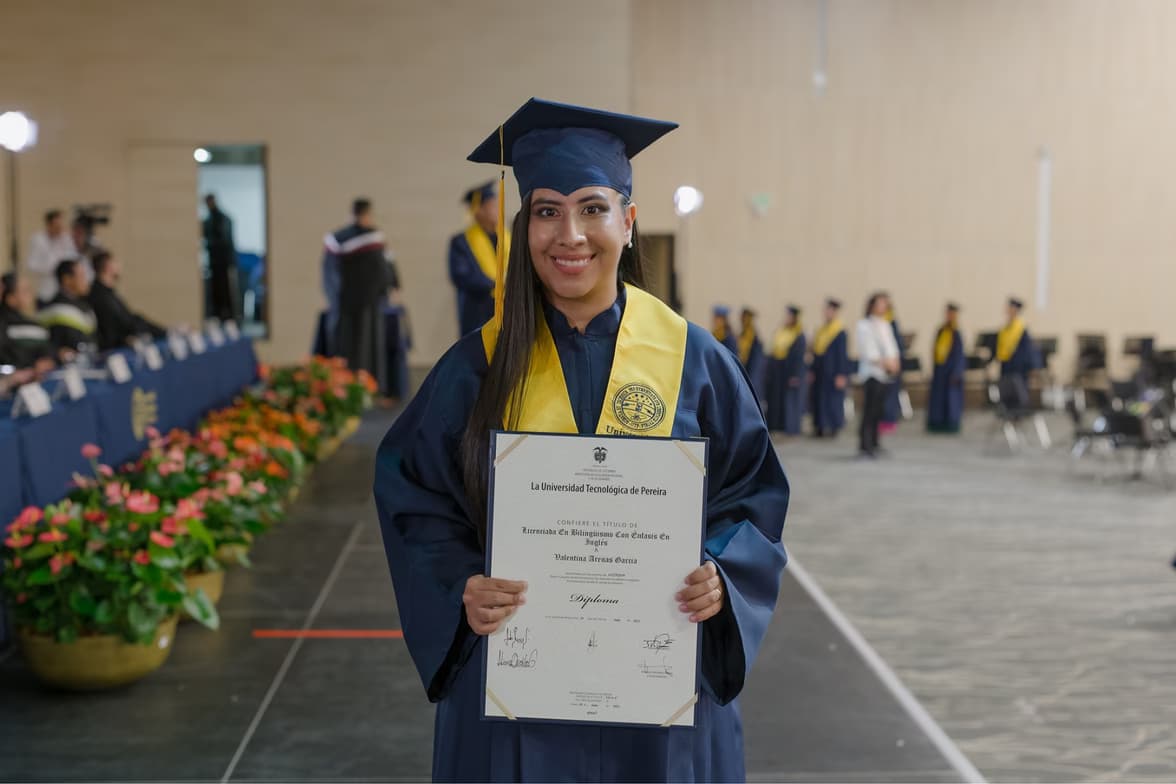 Graduation ceremony photo of Valentina 
