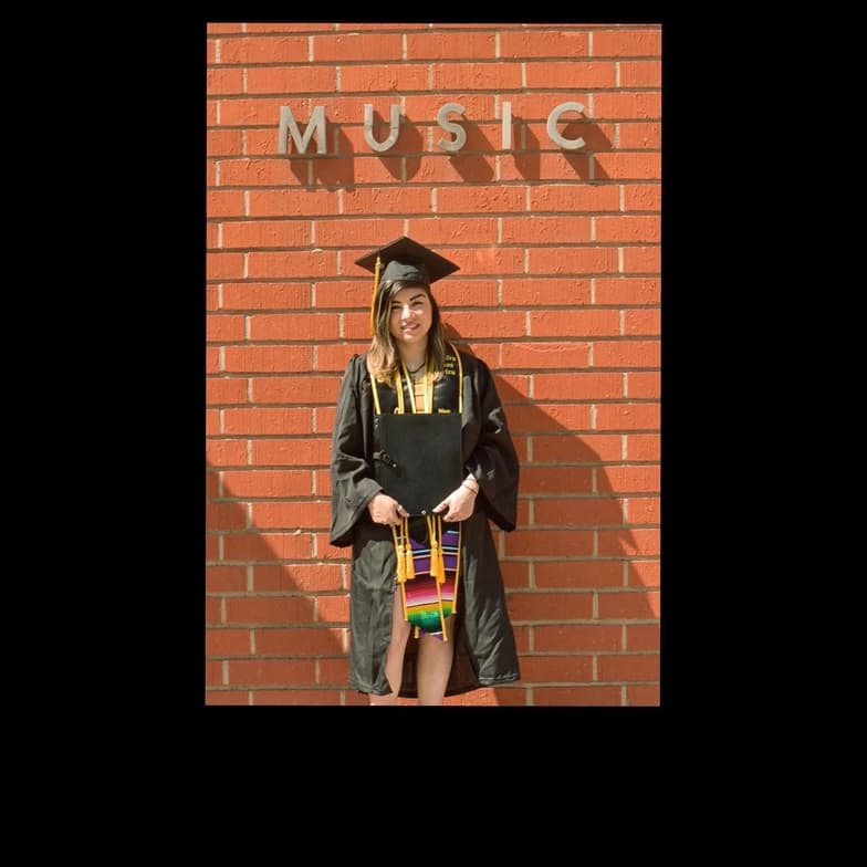 Graduation ceremony photo of Alondra 