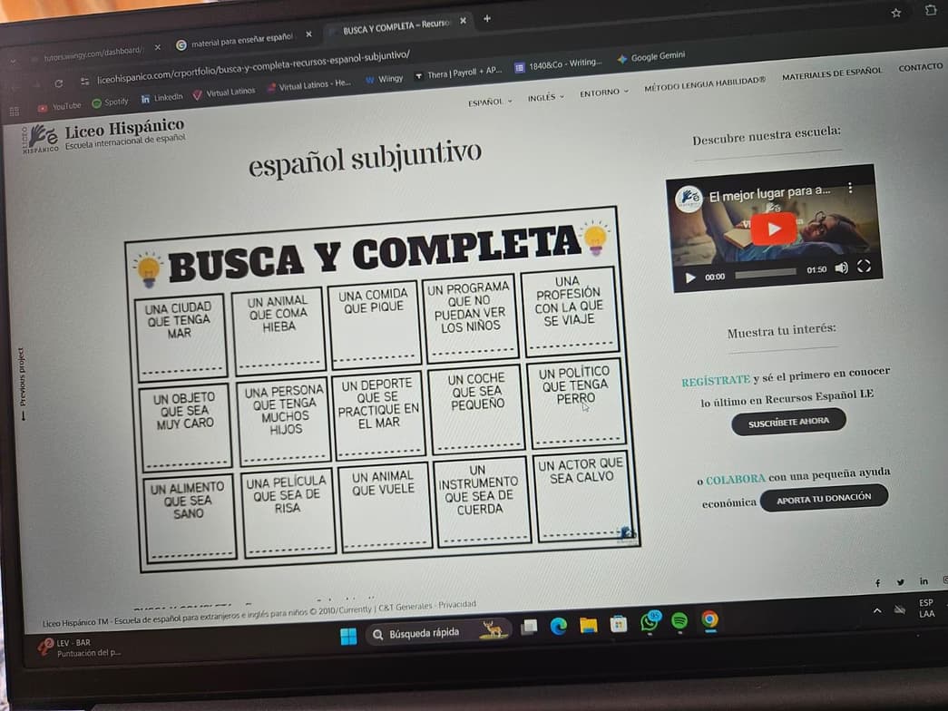 Spanish learning materials by Camilo