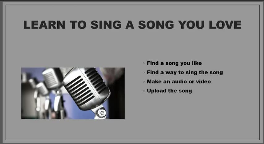 Singing learning materials by Frank  