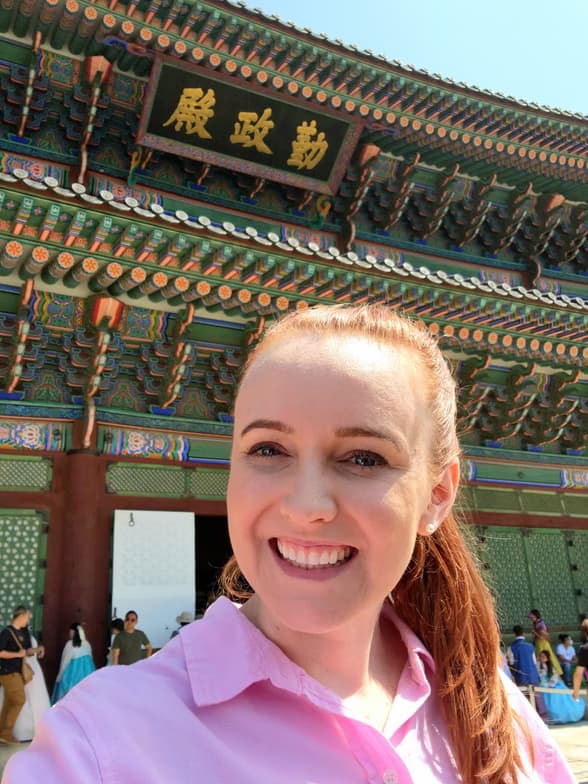 Travel snapshot of Rebekah during a trip 