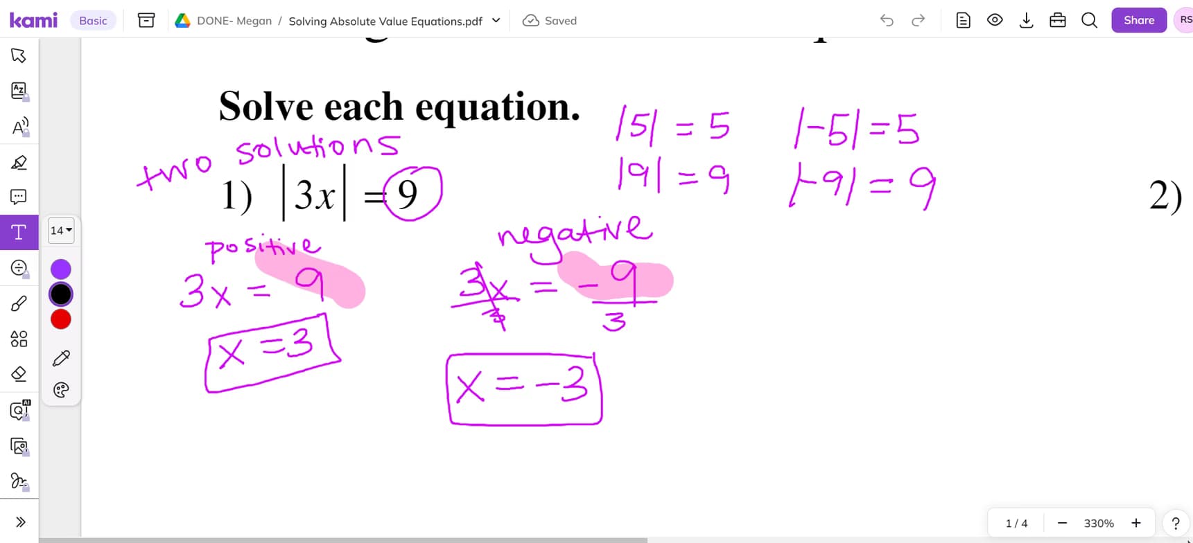 Mathematics learning materials by Rebekah 