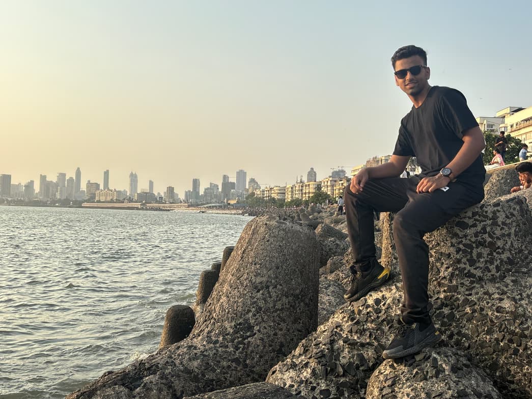 Travel snapshot of Monish during a trip 