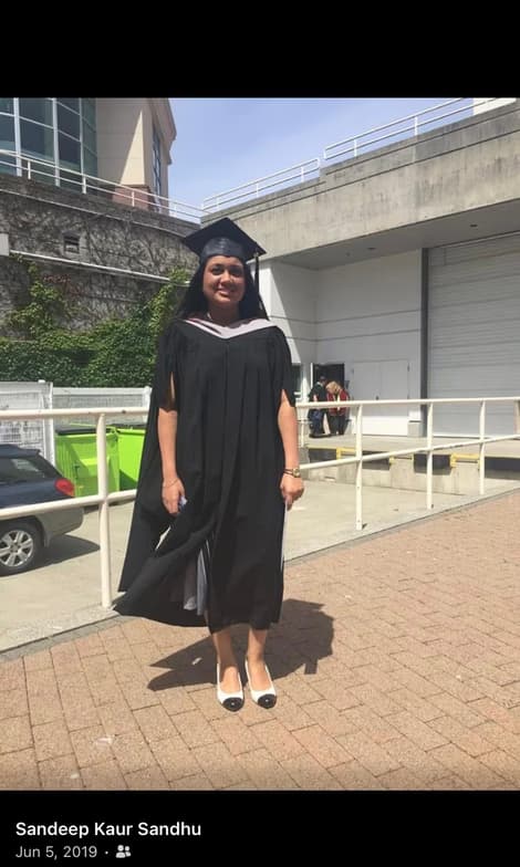 Graduation ceremony photo of Sandeep
