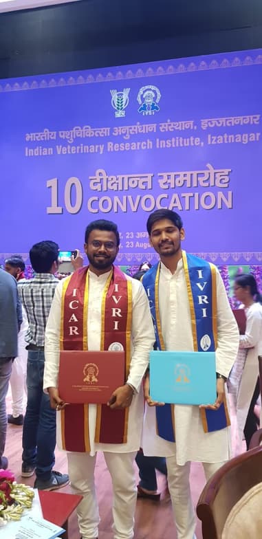 Graduation ceremony photo of Dr. Adarsh 