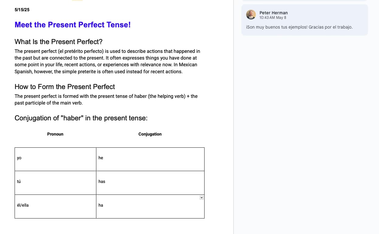 Live performance with Spanish by Peter 