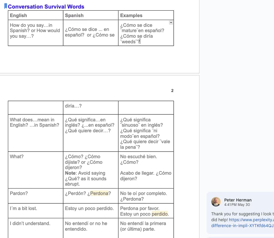 Live performance with Spanish by Peter 