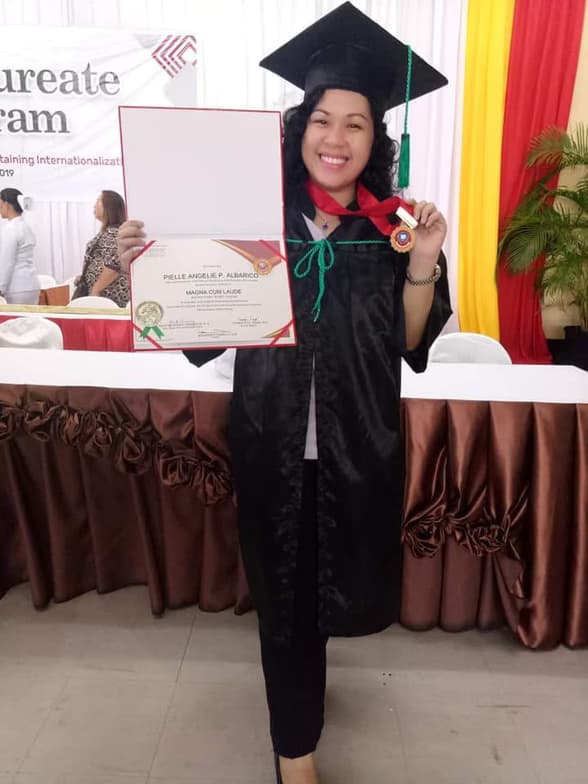 Graduation ceremony photo of Angelie 