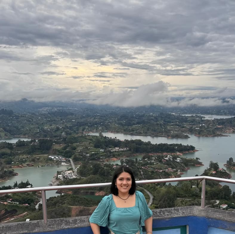 Travel snapshot of Greta during a trip 