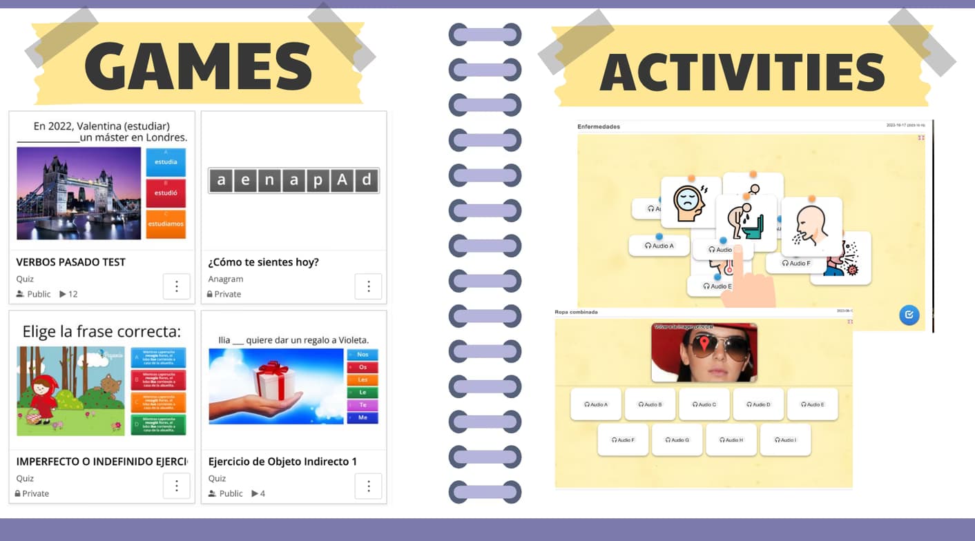 Spanish learning materials by Greta 