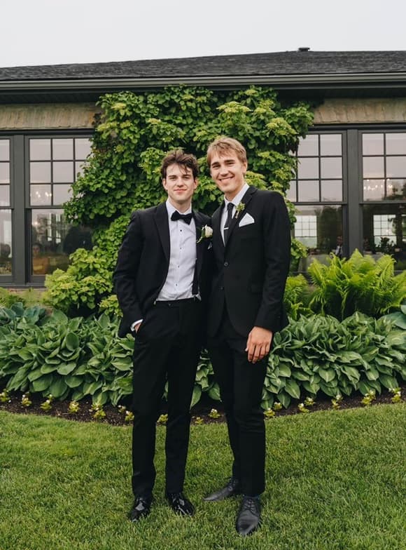 Graduation ceremony photo of Michael 