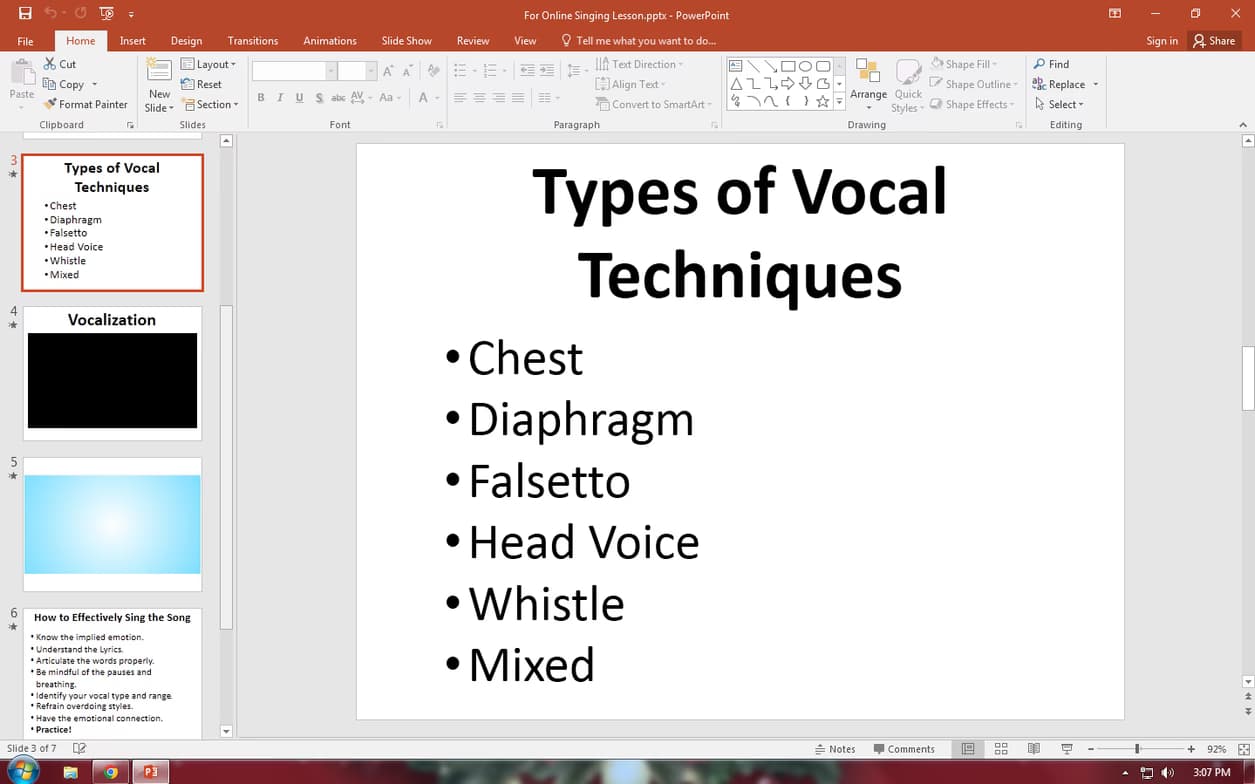 Singing learning materials by Mary Grace 