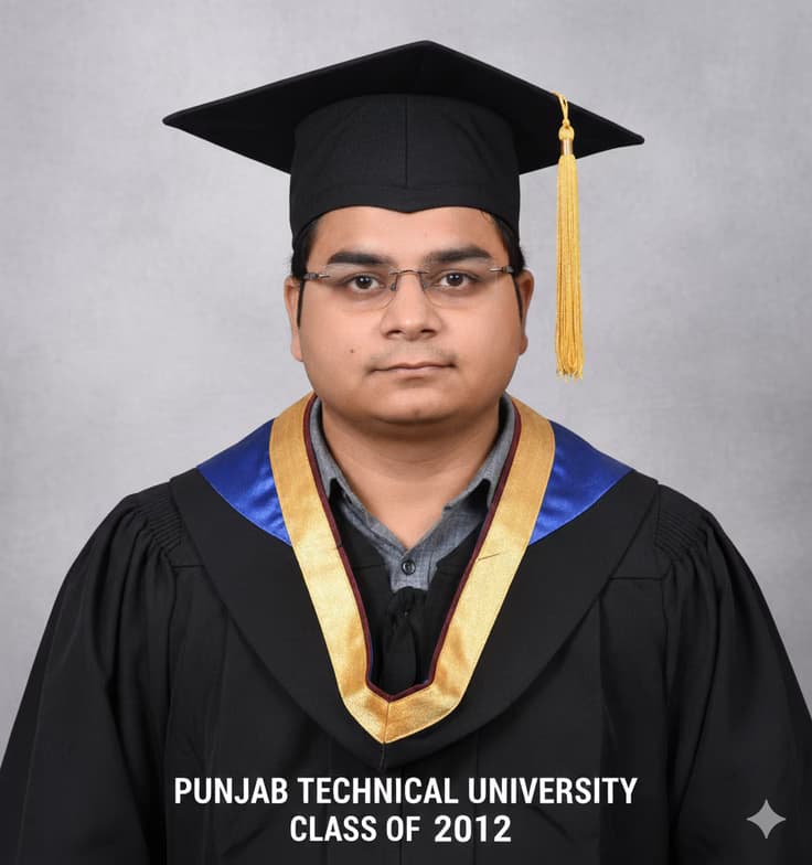Graduation ceremony photo of himanshu 