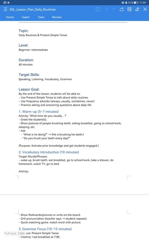 ESL learning materials by Janna 