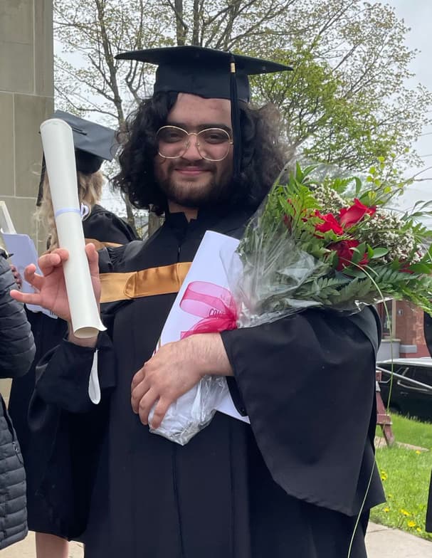 Graduation ceremony photo of Muhammad Tayyab