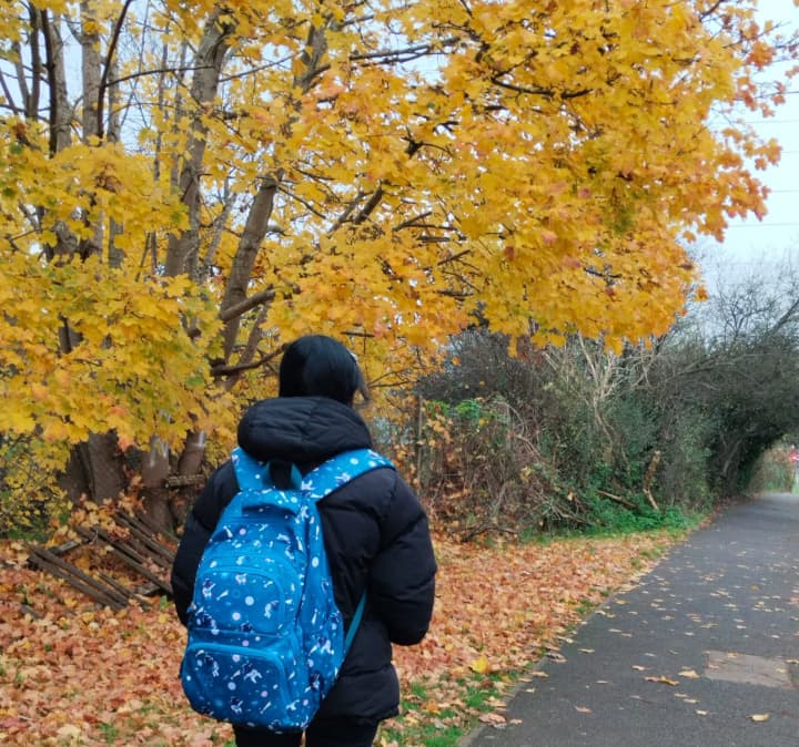 Travel snapshot of Reshma during a trip 