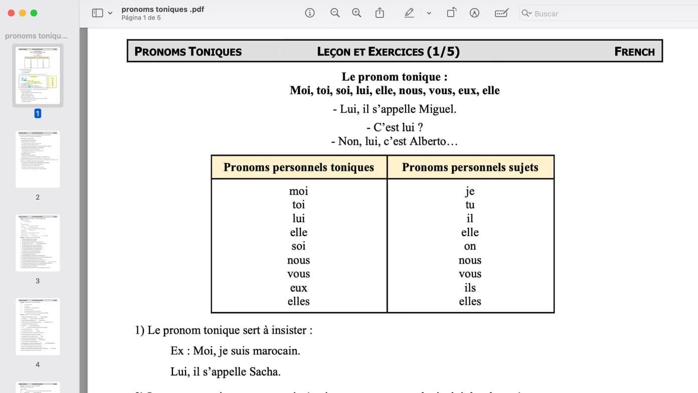 French learning materials by Sandra 