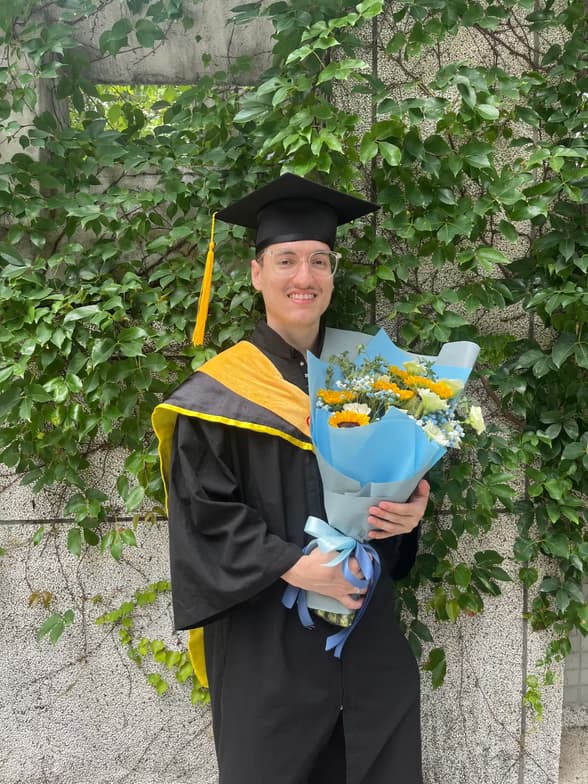 Graduation ceremony photo of Juan Camilo 