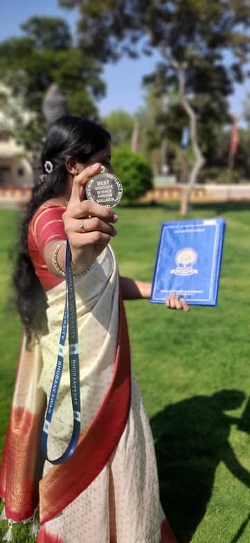 Graduation ceremony photo of Karnam  