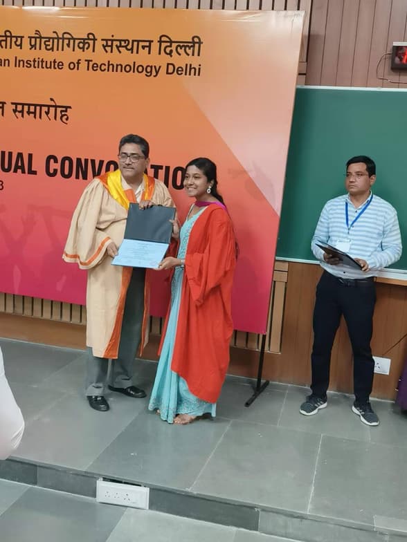 Graduation ceremony photo of Karnam  