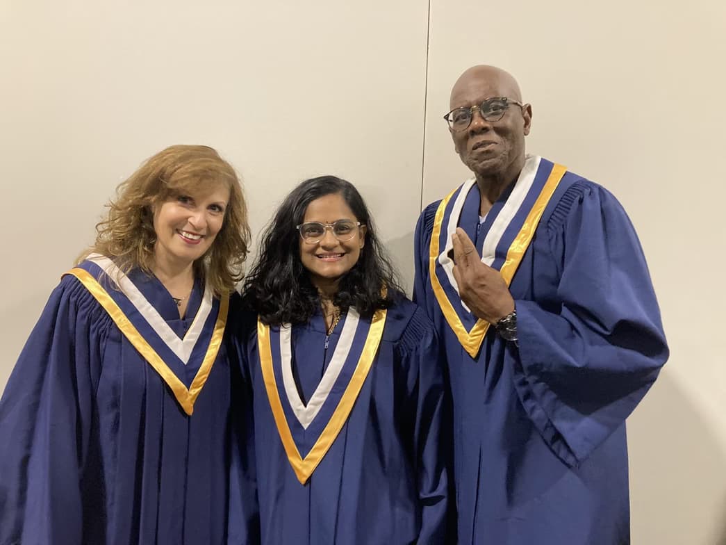 Graduation ceremony photo of Aayushi 