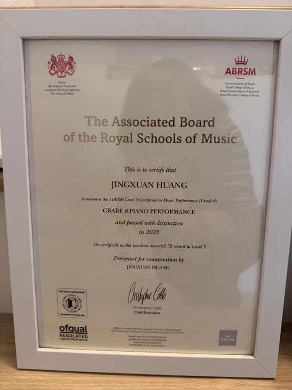 Verified degree or teaching certification of Michelle Jingxuan