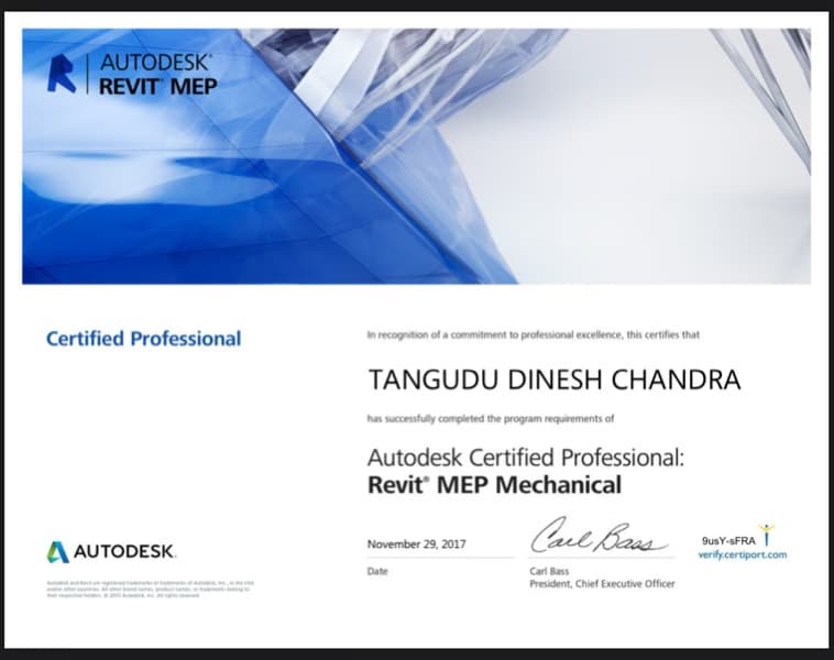 Verified degree or teaching certification of Dinesh 