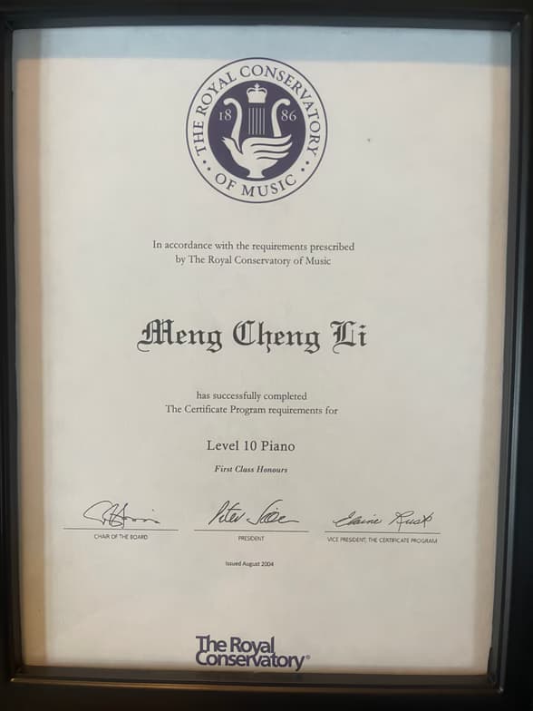 Verified degree or teaching certification of Abbie