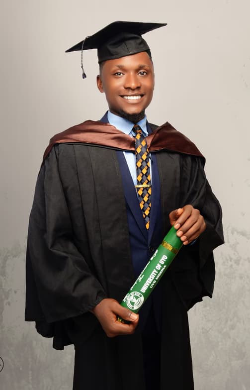 Graduation ceremony photo of Nsikakabasi 