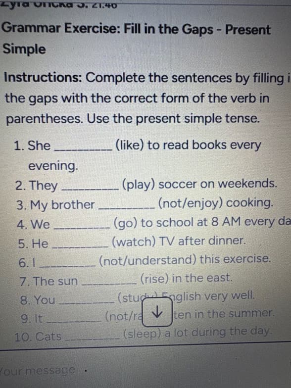 English learning materials by Zyra Uricka 