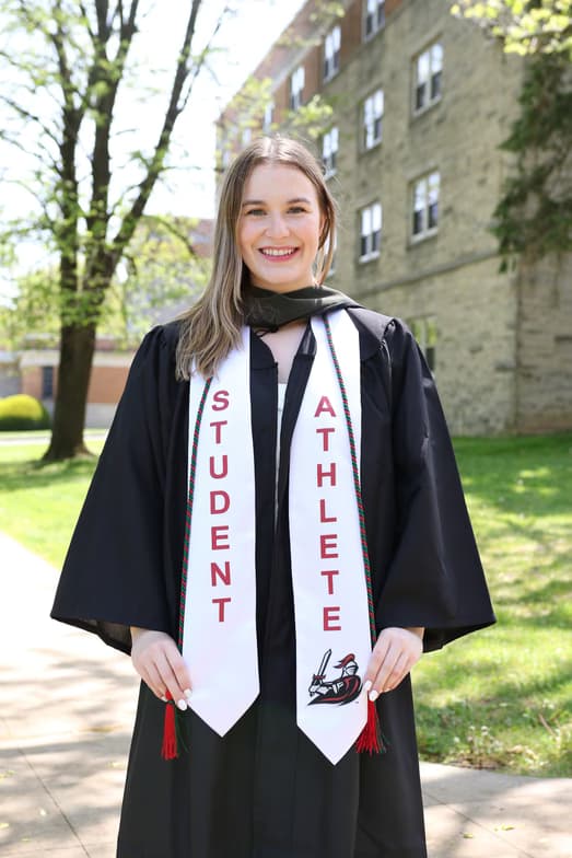 Graduation ceremony photo of Erica 