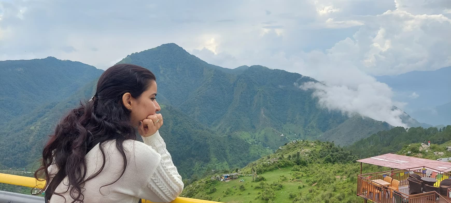 Travel snapshot of Pooja during a trip