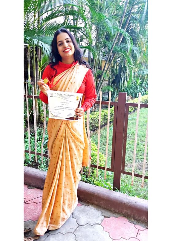 Graduation ceremony photo of Shrishti